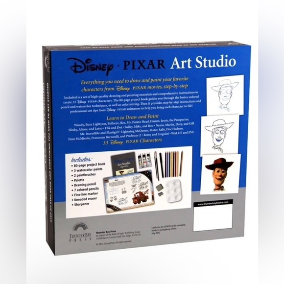 NEW Disney Pixar Art Studio Step by Step Book Paints by Disney Storybook Artists - Picture 3 of 7